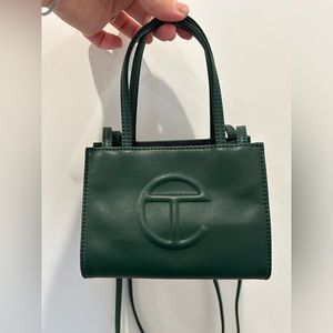 Small Telfar Shopping Bag, dark olive